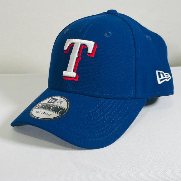 Texas Rangers Baseball Hat MLB Men's Adjustable New Era 9Forty Neo Blue Red NWT - Picture 2 of 6